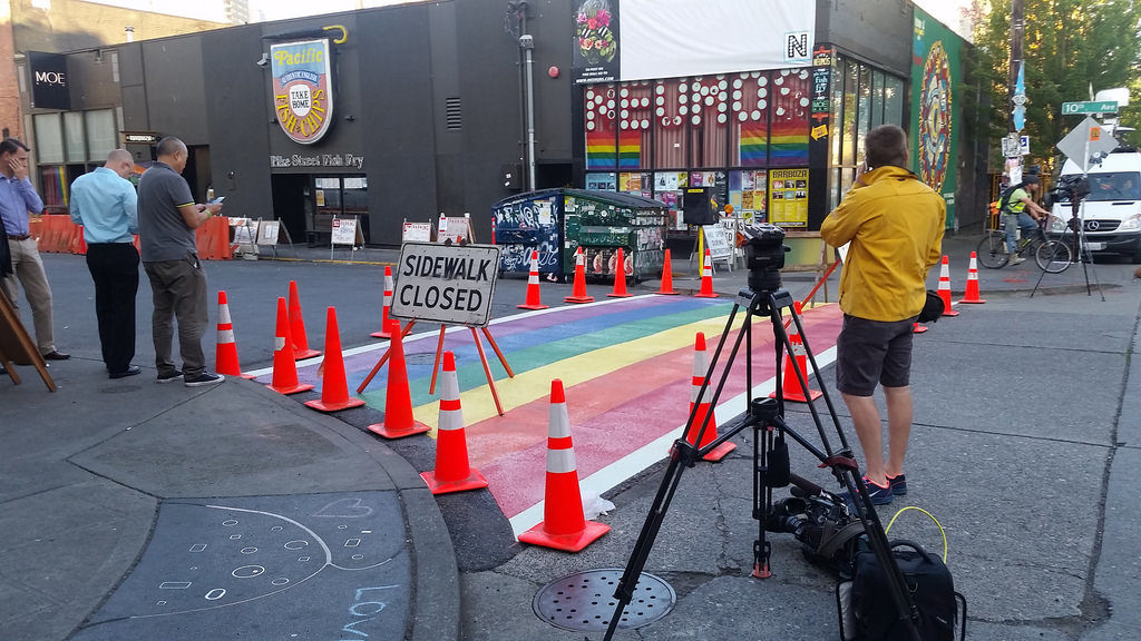 Rainbow Sidewalk, Cap Hill